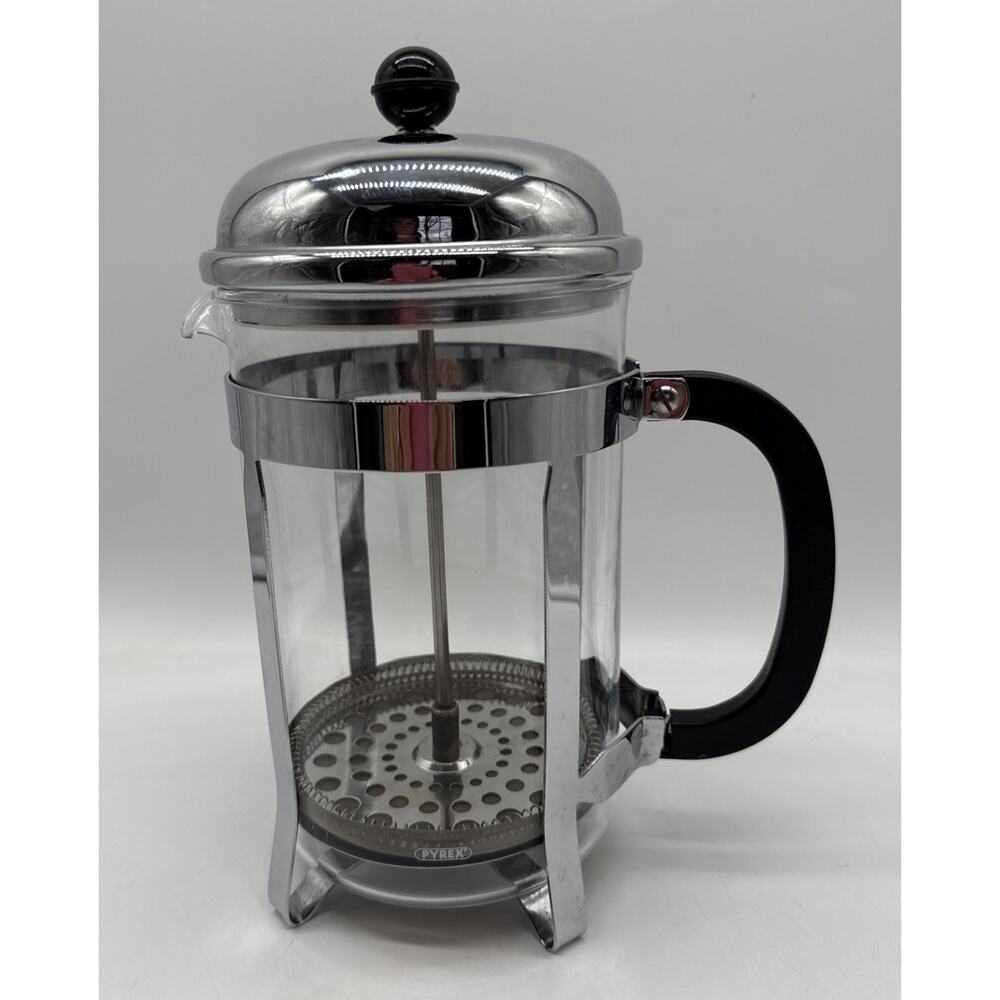 Vintage Pyrex Coffee Press 12 Cup Complete Original Plunger